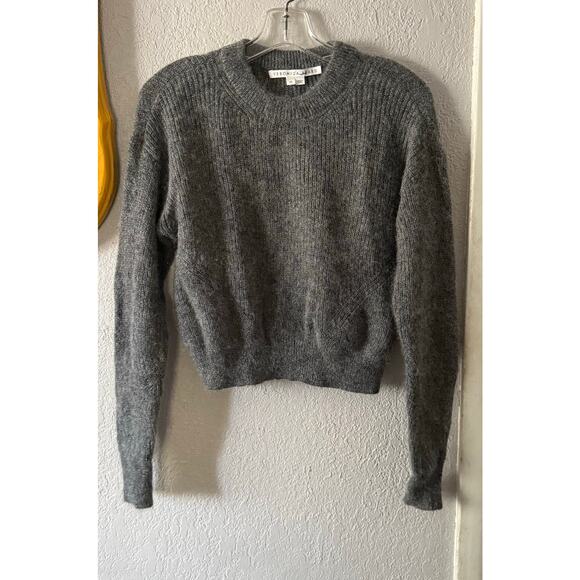 Veronica Beard Melinda Crewneck Mohair Gray Sweater Knit Pullover Size XS - Picture 3 of 7